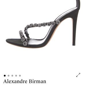 Alexandre Birman Black Embellished Heels